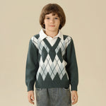 Checked Sweater For Boys
