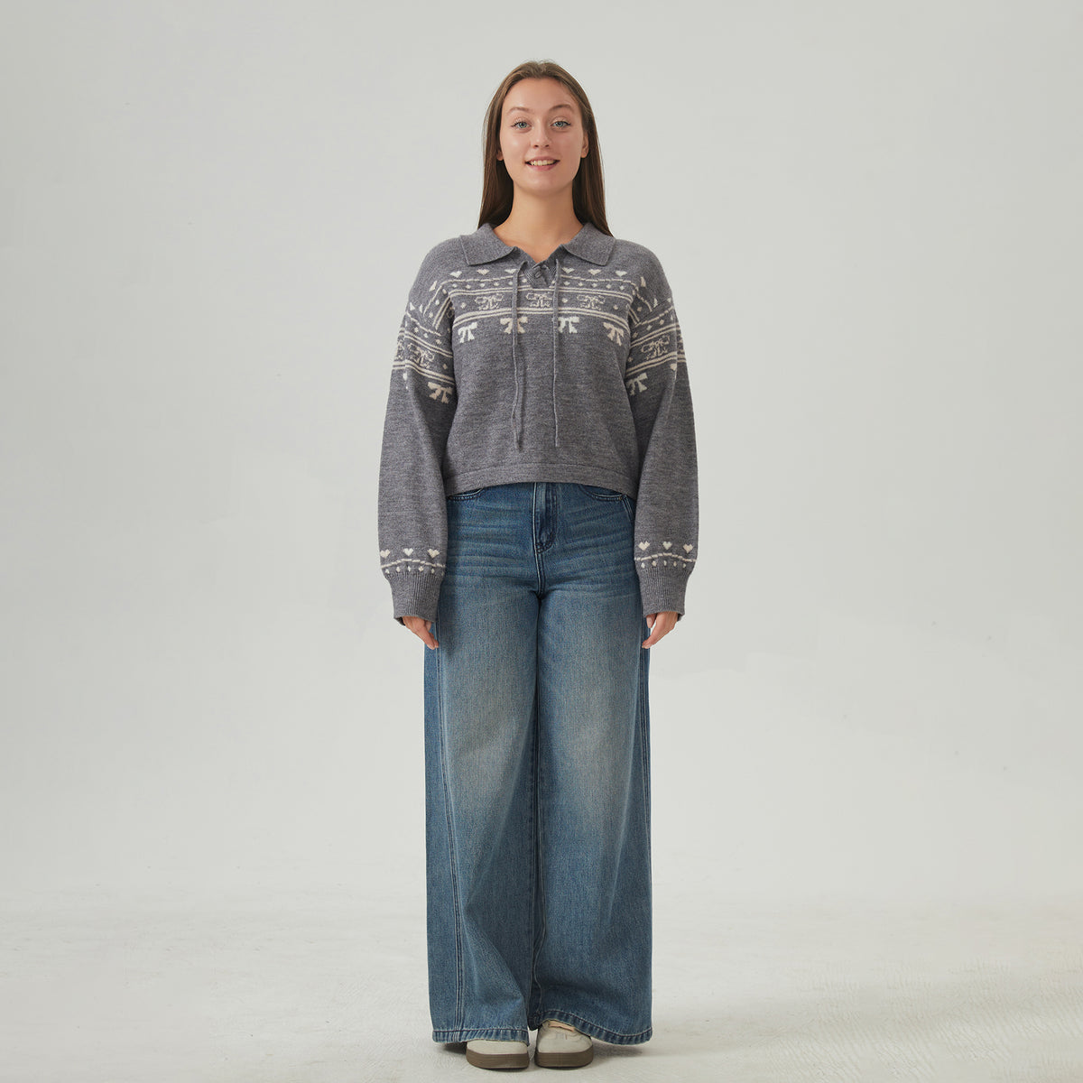 Prominent Print Sweater For Women