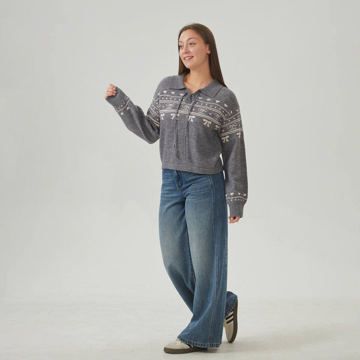 Prominent Print Sweater For Women