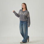 Prominent Print Sweater For Women