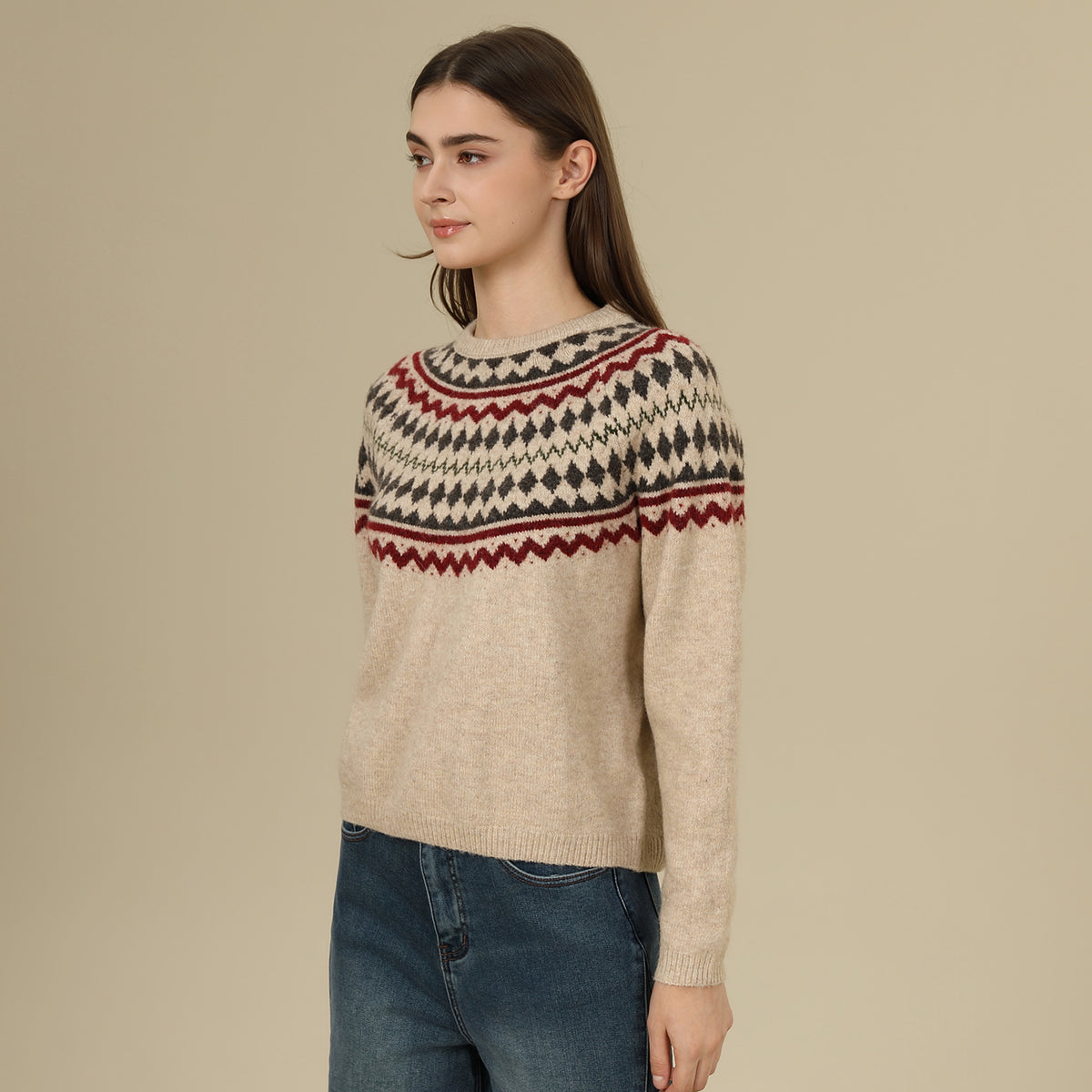 Prominent Print Sweater For Women