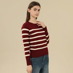 سويتر مخطط للنساء