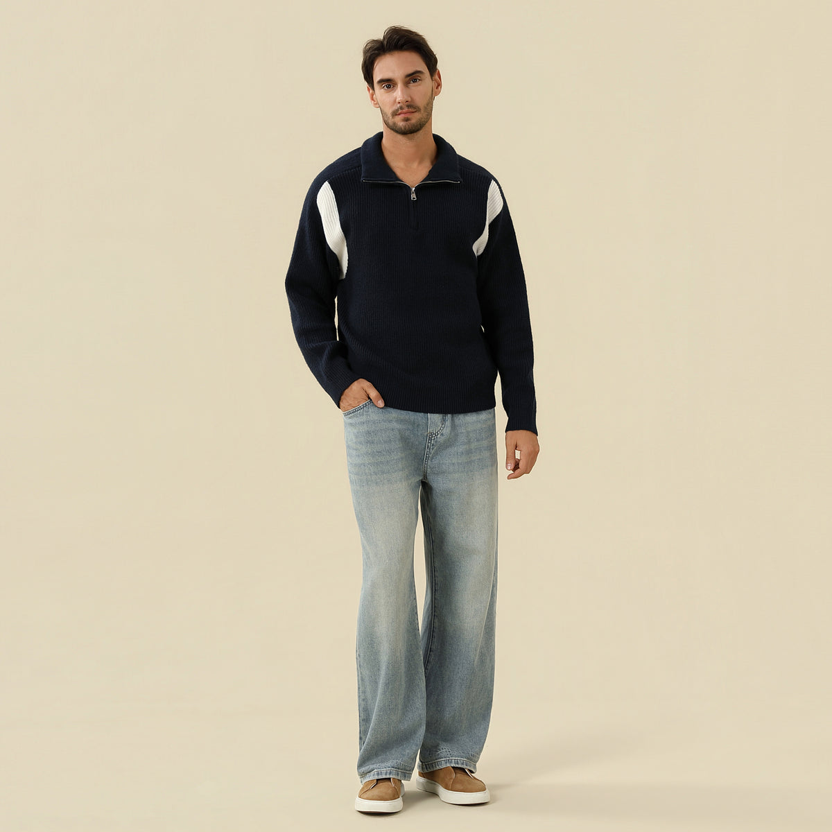 Prominent Print Sweater For Men