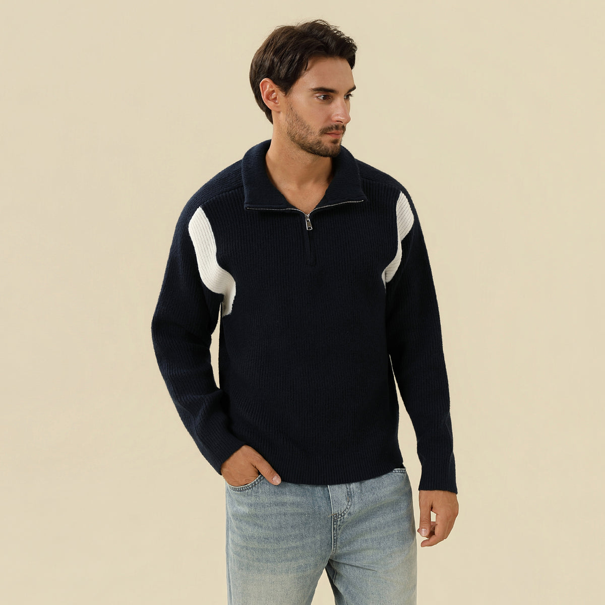 Prominent Print Sweater For Men