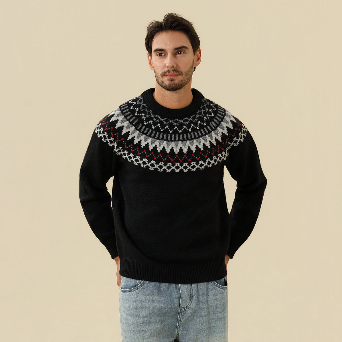 Prominent Print Sweater For Men