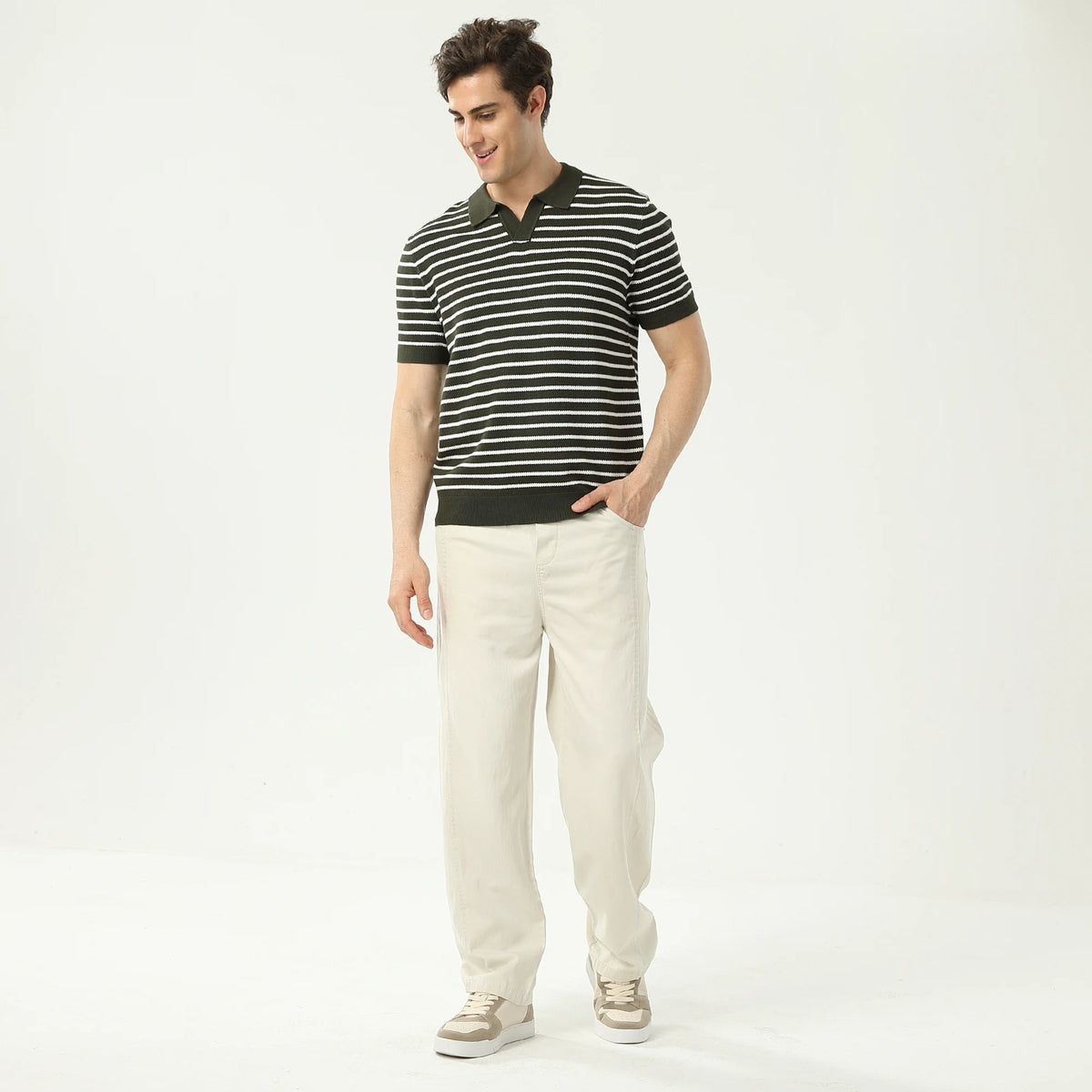 Striped Polo Shirt For Men