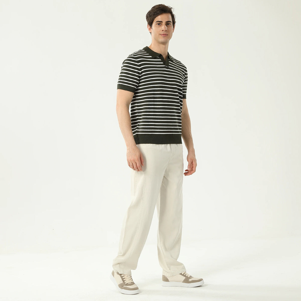 Striped Polo Shirt For Men