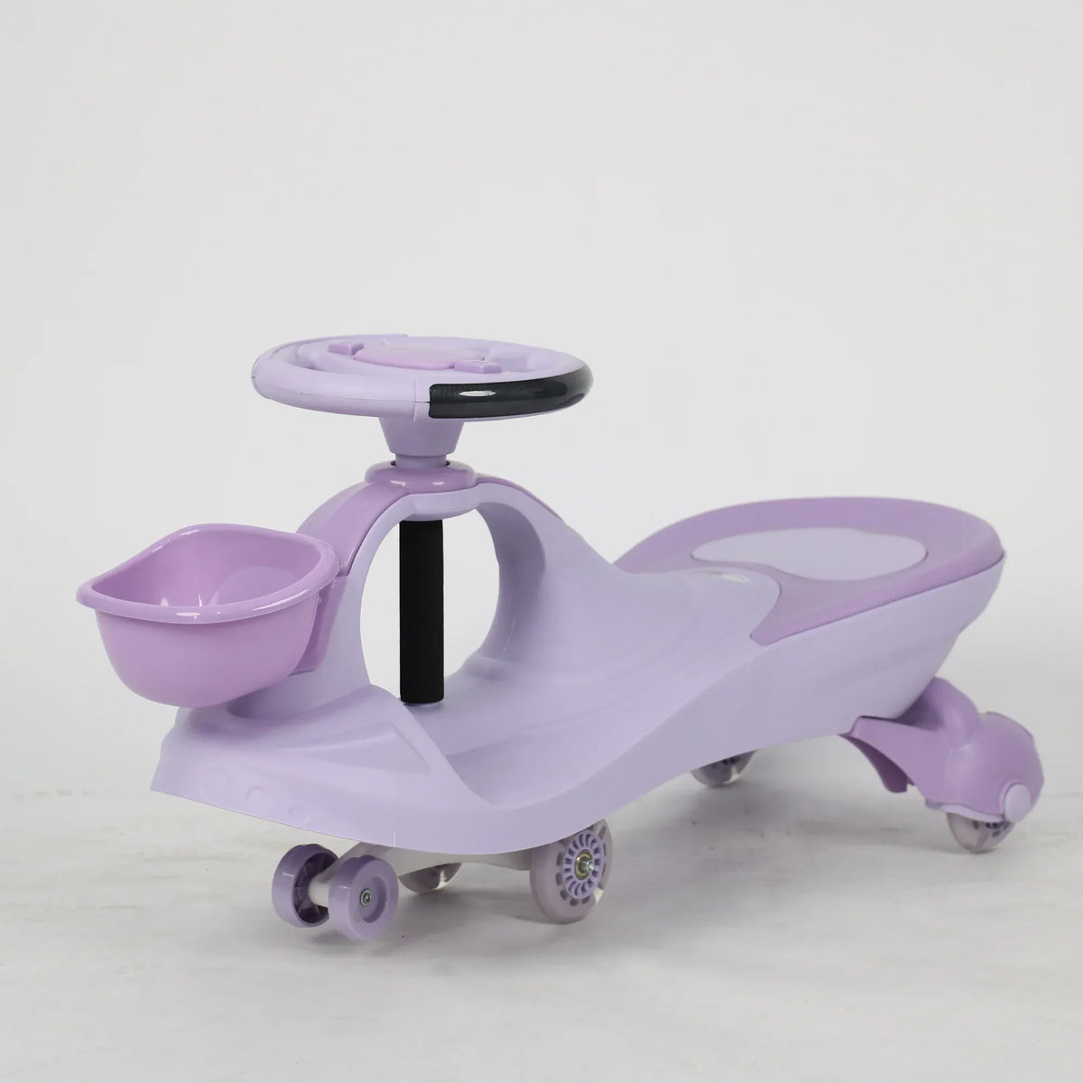 3-8Y Purple Shiny Wheels Swing Car for Girls Image