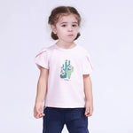 Pink Floral T.Shirt for Baby Girl Image