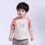 Beige Printed T.Shirt for Baby Boy Image