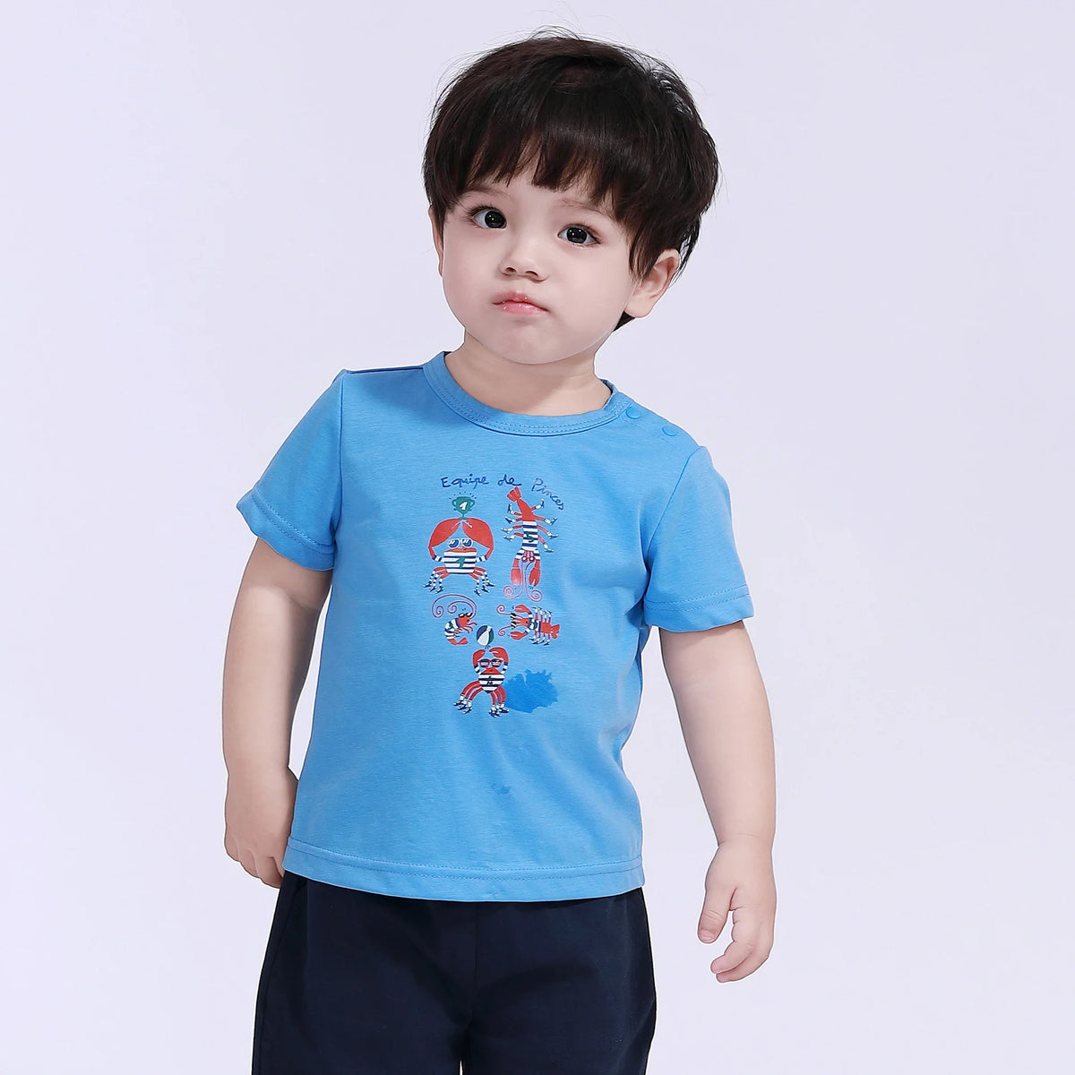 Blue Printed T.Shirt for Baby Boy Image