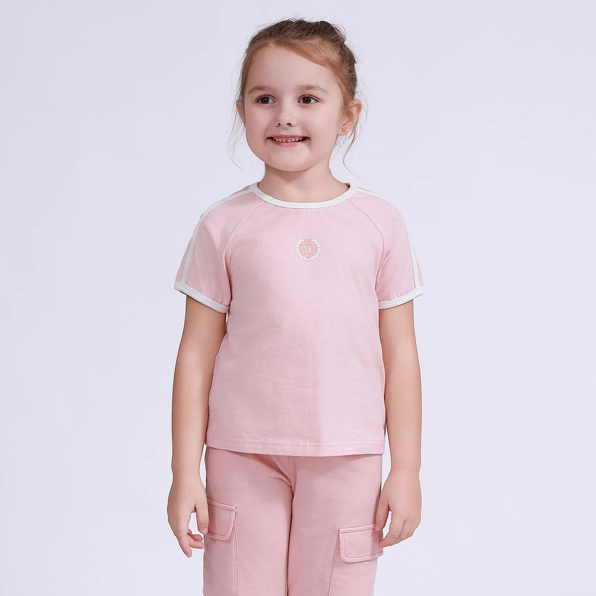 Pink Printed T.Shirt for Girls Image