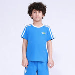 Blue Printed T.Shirt for Boys Image