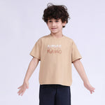 Dark Beige Printed T.Shirt for Boys Image