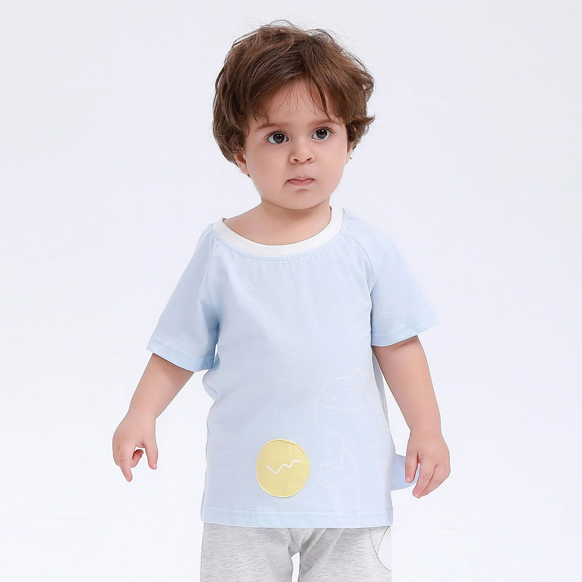 Blue Printed Street Look T.Shirt for Baby Boy Image