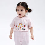 Pink Printed Street Look T.Shirt for Baby Girl Image
