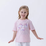 Pink Printed Fashion T.Shirt For Girls Image