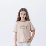 Khaki Printed Fashion T.Shirt For Girls Image