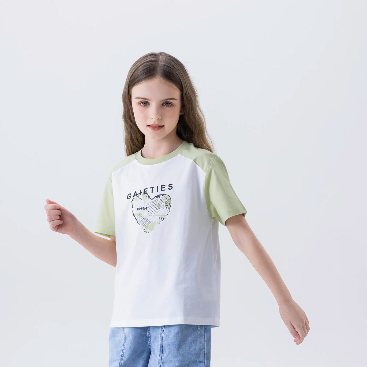 White Printed Fashion T.Shirt For Girls Image