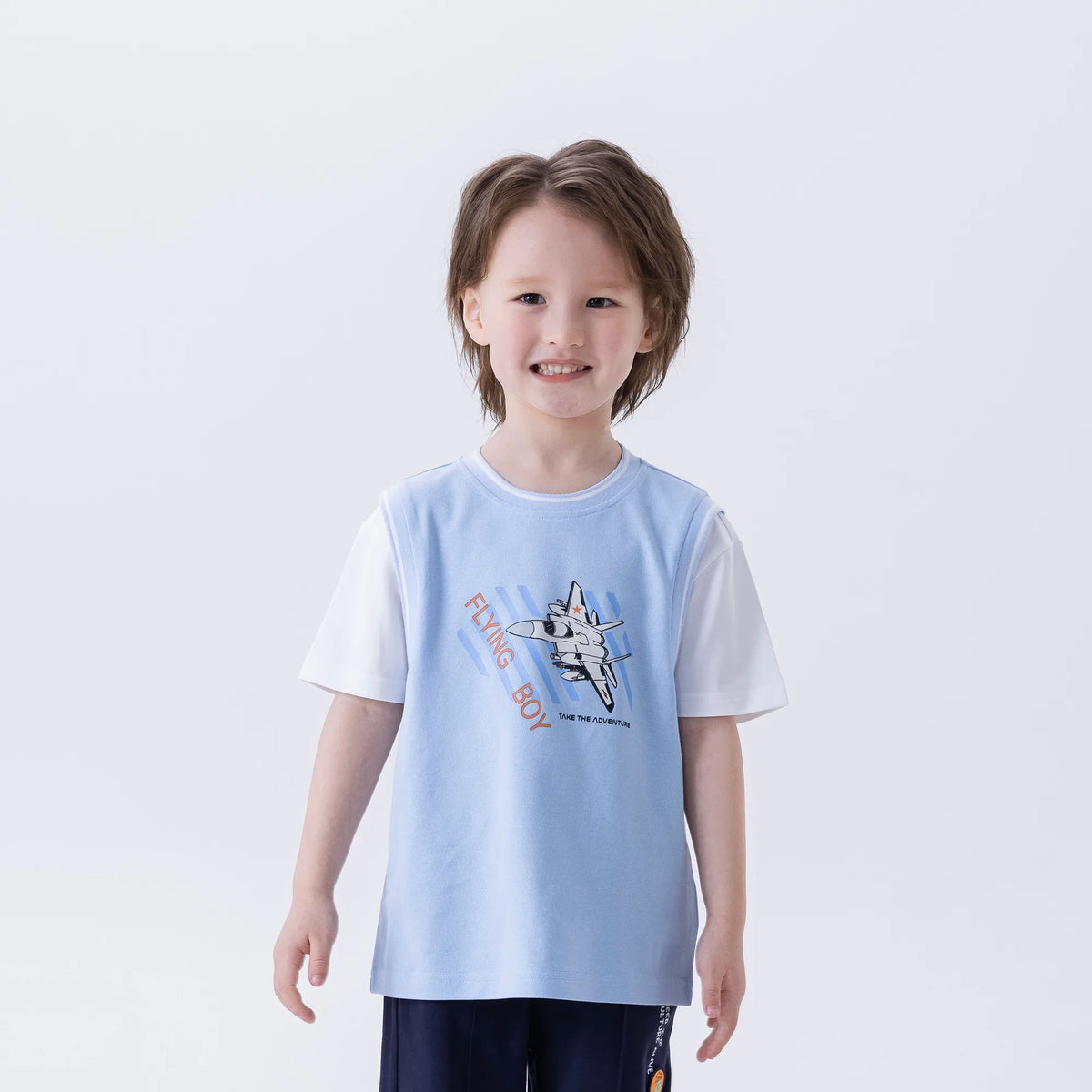 Sky Blue Printed Fashion T.Shirt For Boys Image