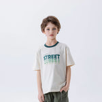 Beige Printed Fashion T.Shirt For Boys Image