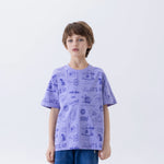 Purple Printed Fashion T.Shirt For Boys Image