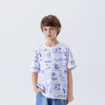 White Printed Fashion T.Shirt For Boys Image