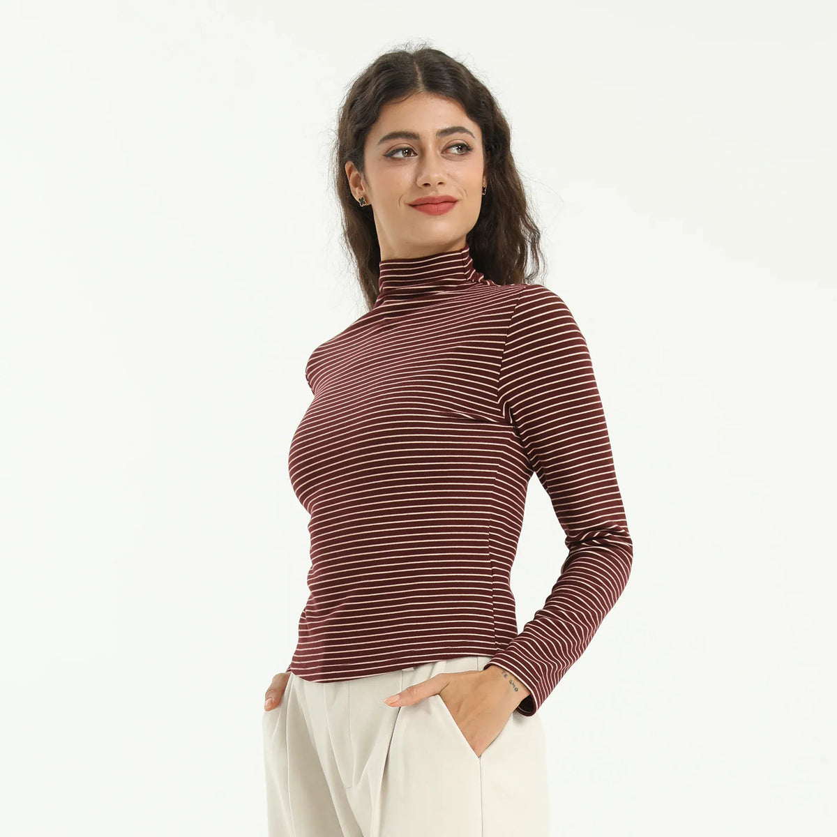 Elegant Striped T.Shirt for Women Image