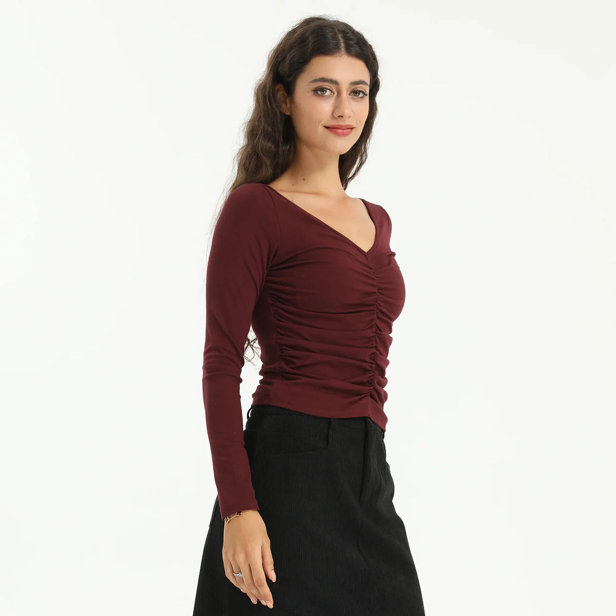 Elegant Plain T.Shirt for Women Image