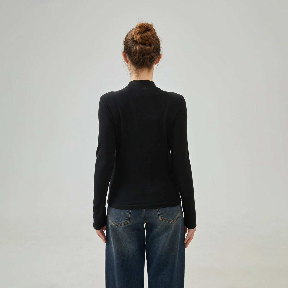 Plain Slim Sleeve T.Shirt with Tight for Women Image