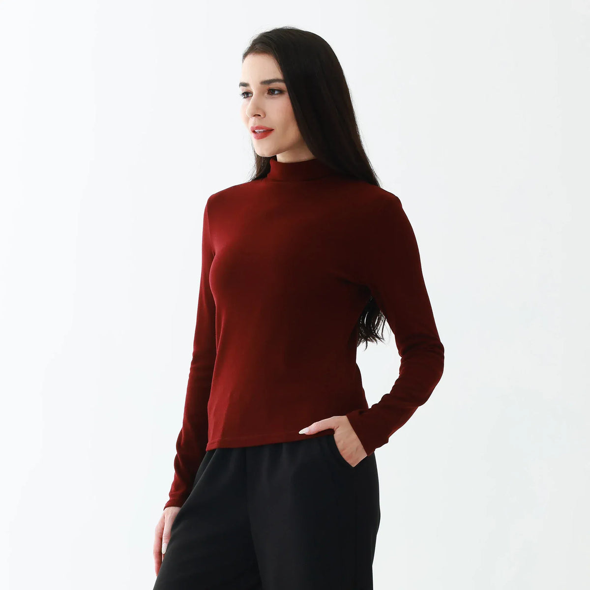 Elegant Plain T.Shirt for Women Image