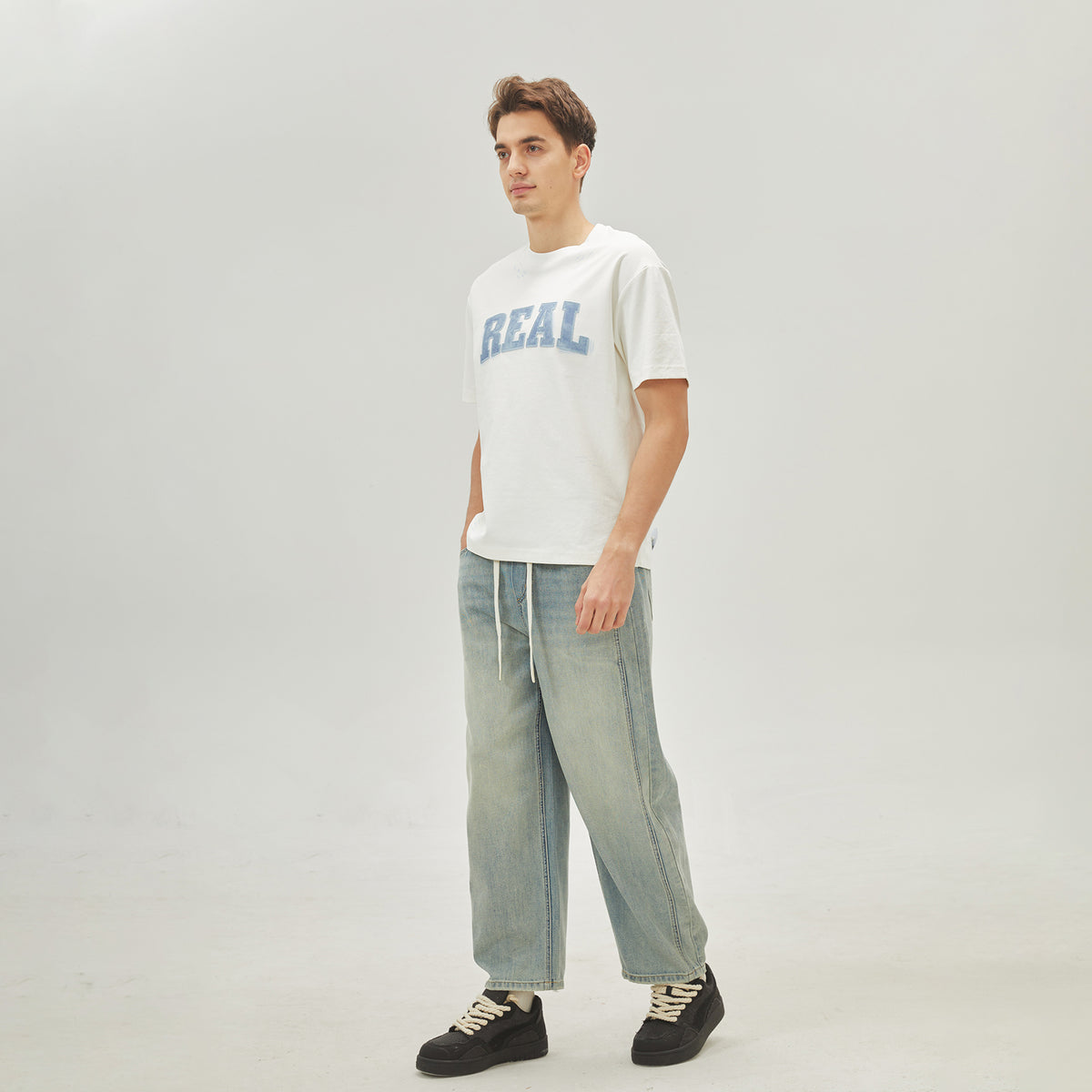 Street Look Embroidery T.Shirt For Men