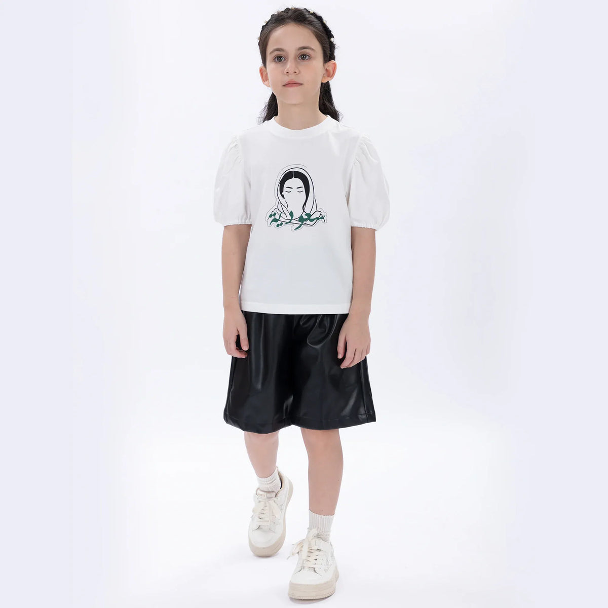 Printed Casual T.Shirt for Girls Image