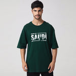 Green Printed Casual T.Shirt for Men Image