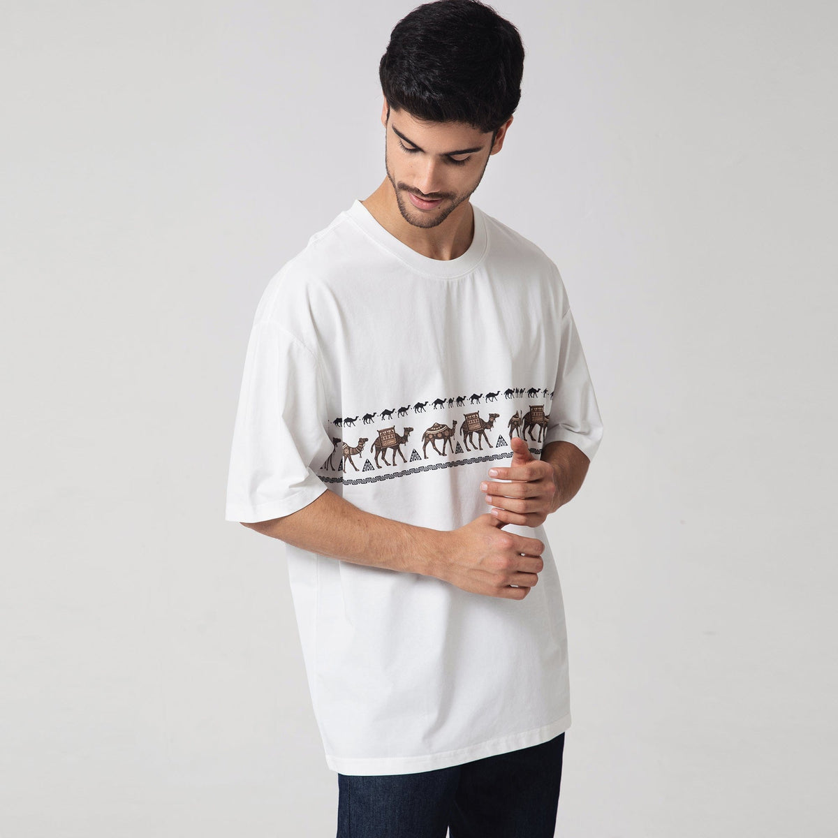 Printed Casual T.Shirt for Men Image