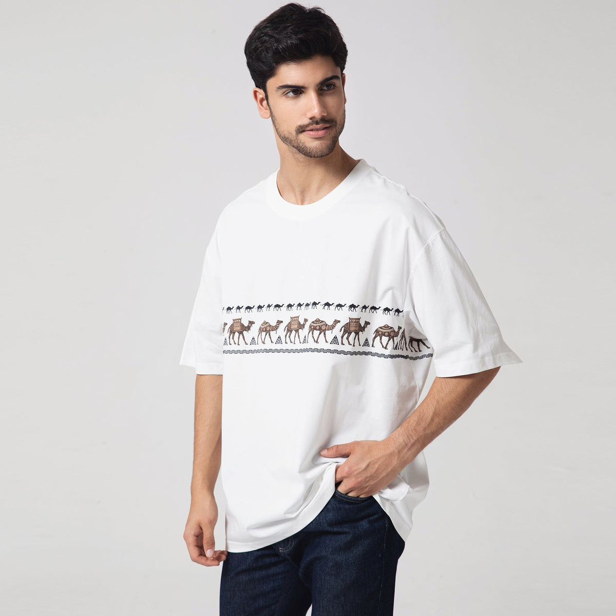 Printed Casual T.Shirt for Men Image
