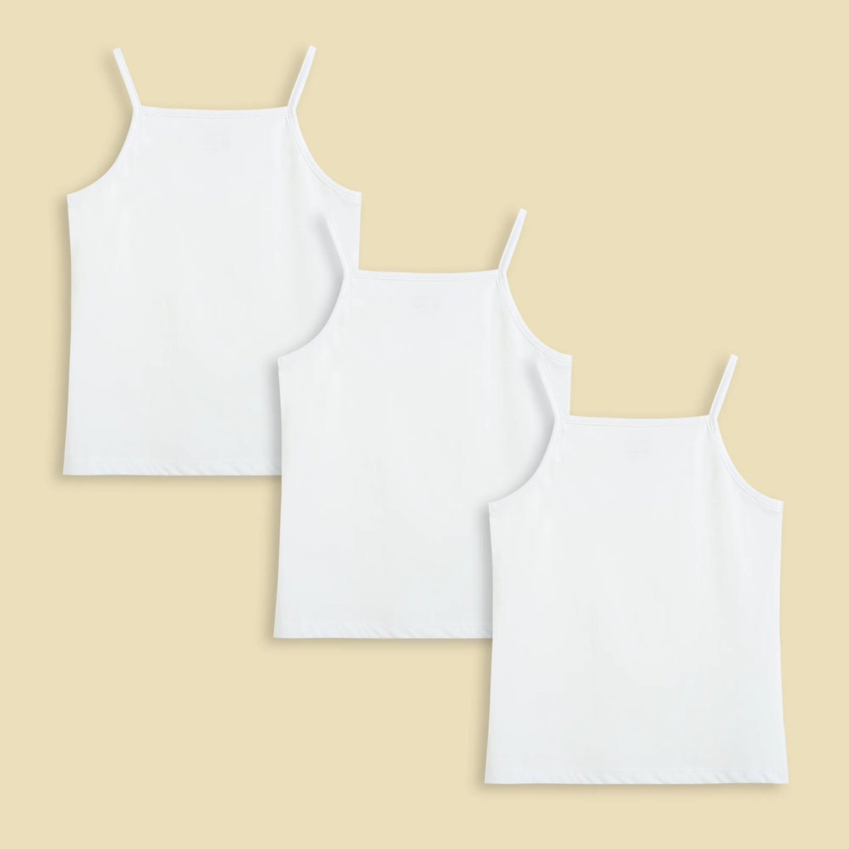 Plain Tank Top-3Pc For Girls