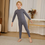 Dark Grey Solid Thermal Set-2Pc for Boys Image