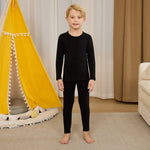 Black Plain Thermal Set-2Pc for Boys Image