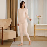 Light Pink Plain Thermal Set-2Pc for Women Image