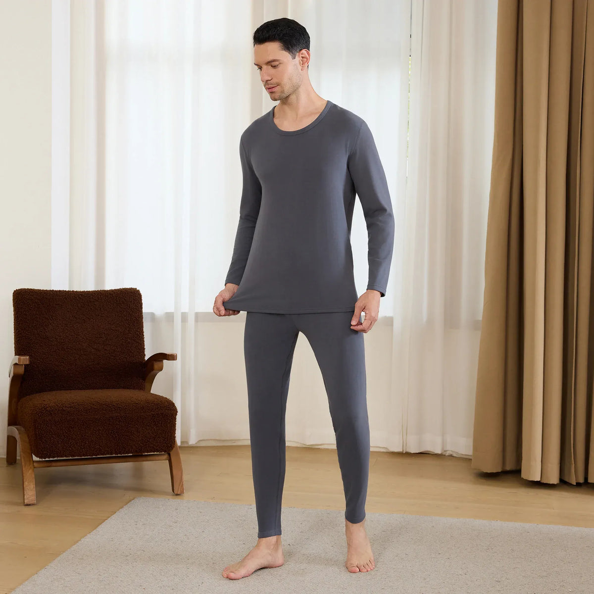 Plain Thermal Set-2Pc for Men Image