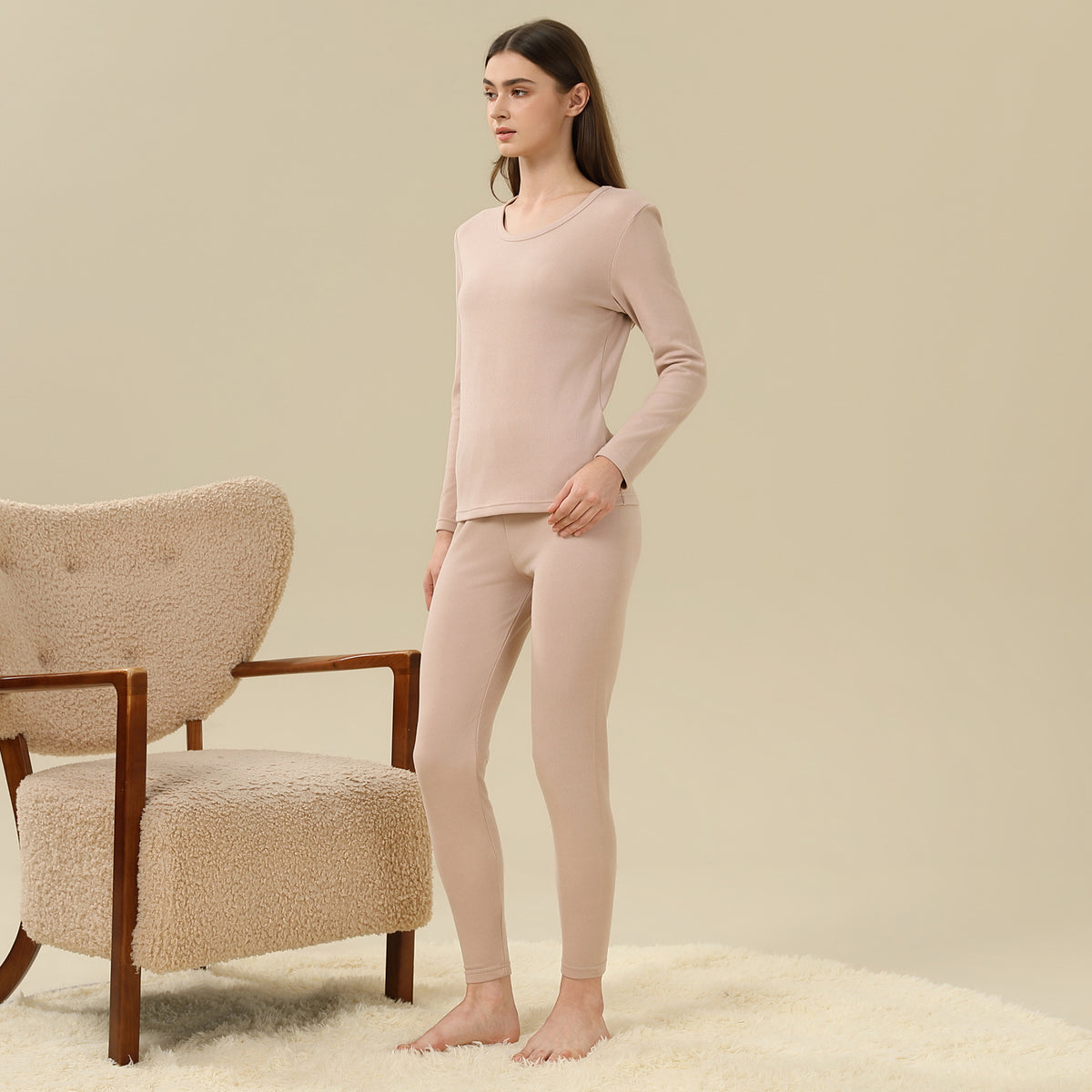Striped Thermal Set 2Pc for Women