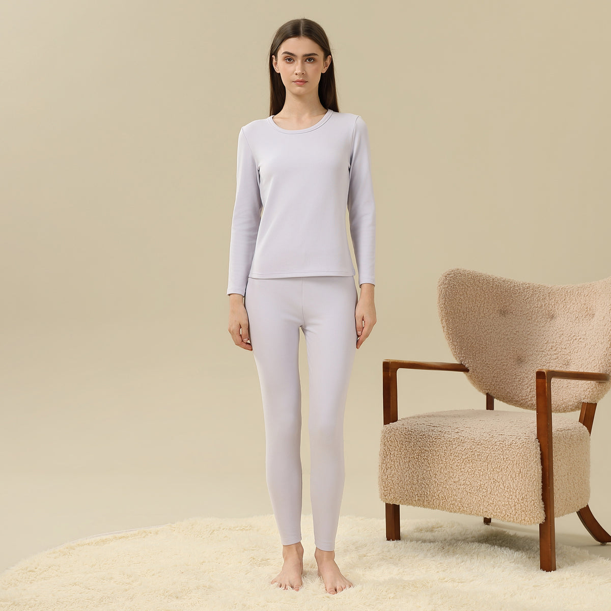 Striped Thermal Set 2Pc for Women