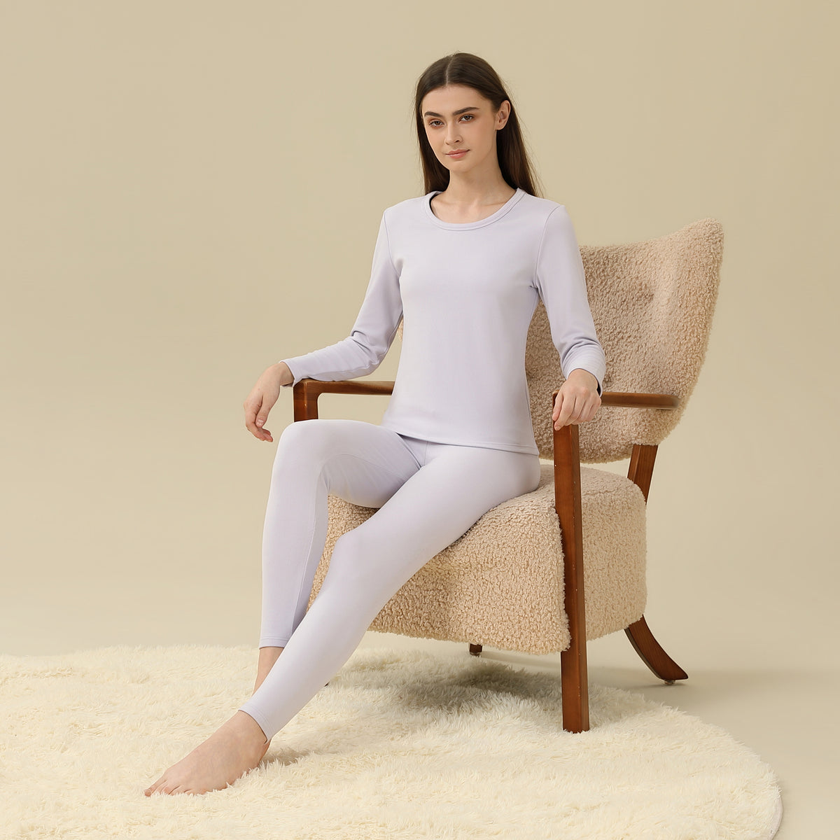 Striped Thermal Set 2Pc for Women