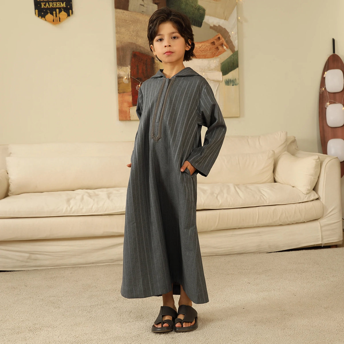 Striped Thoub For Boys