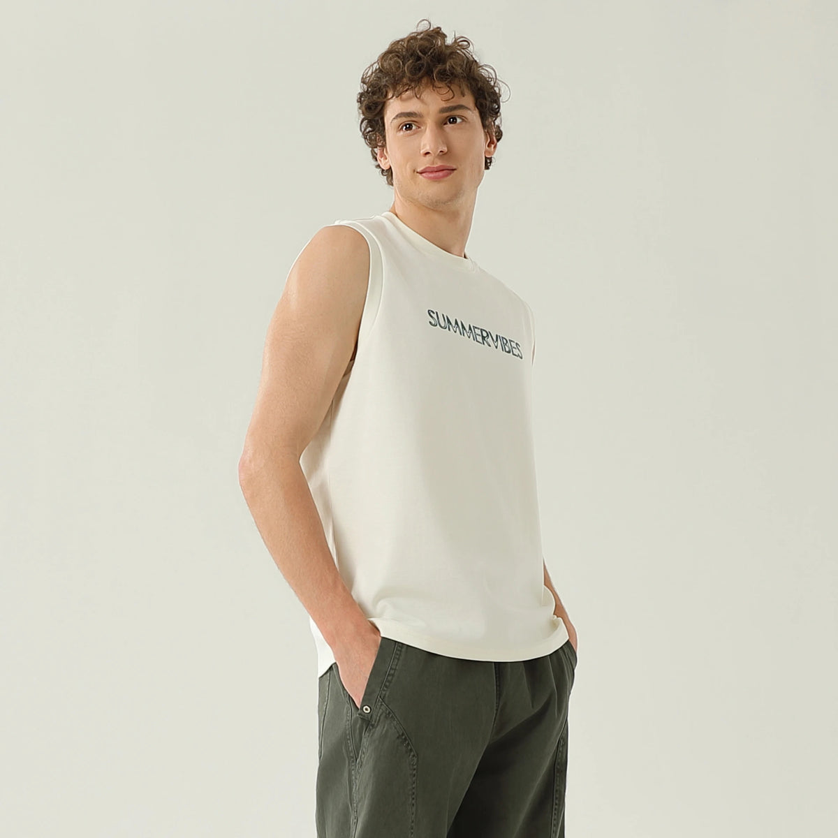 فيست كاجوال مزين بطباعة للرجال