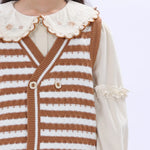 Casual Striped Waistcoat for Girls Image