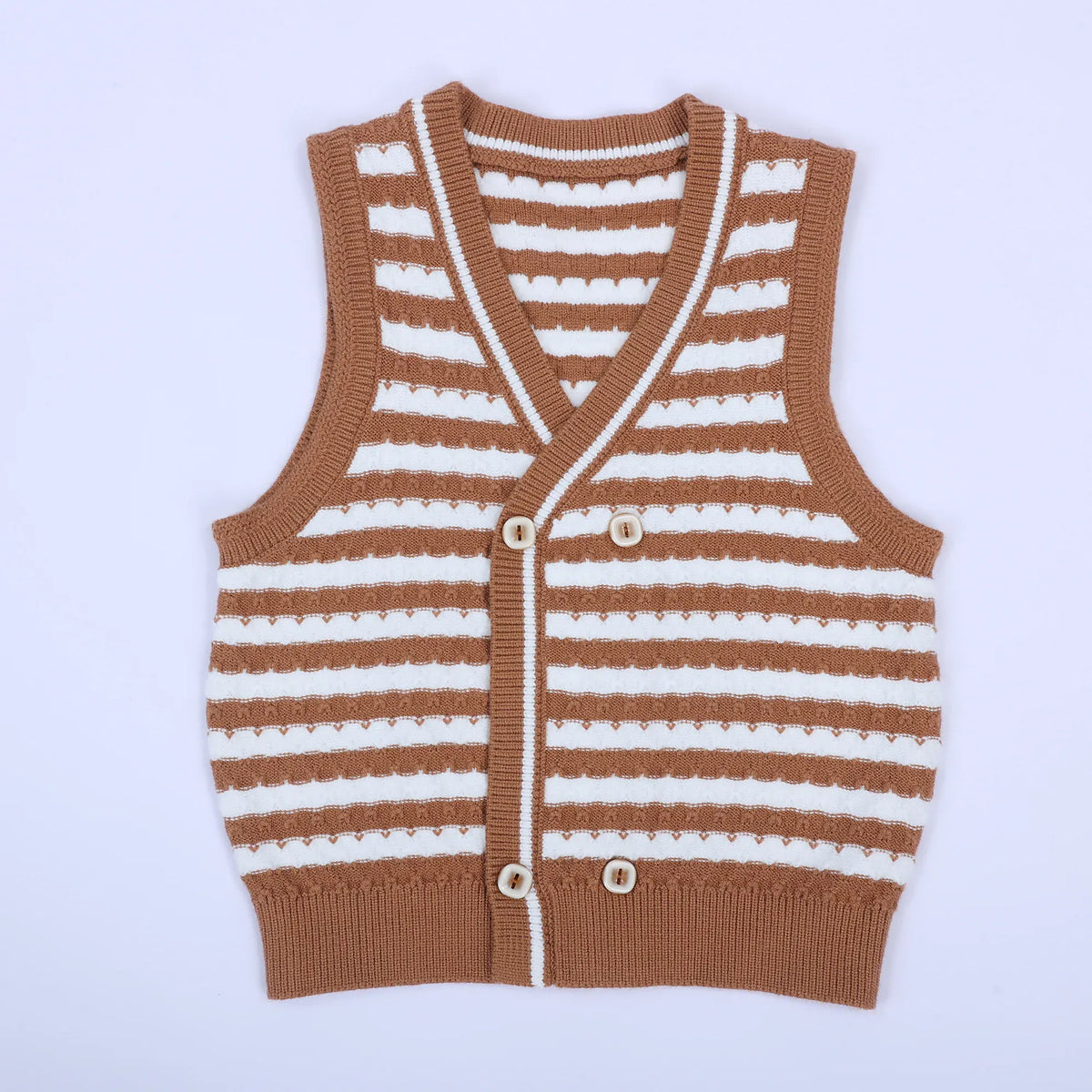 Casual Striped Waistcoat for Girls Image