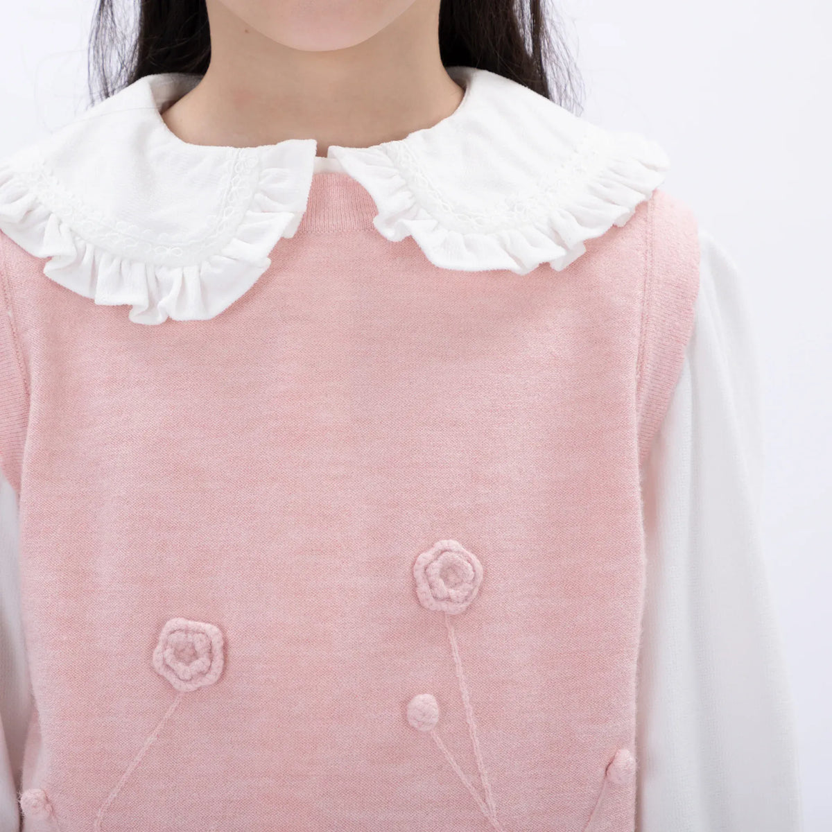 Casual Jacquard Waistcoat for Girls Image