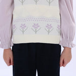 Casual Floral Waistcoat for Girls Image